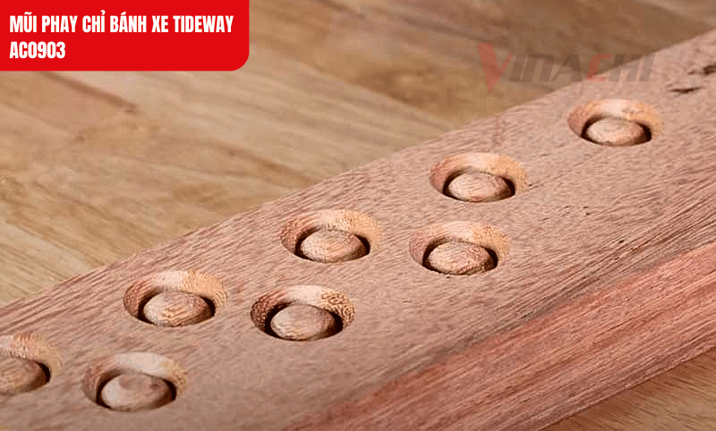 Mũi phay tạo chỉ tròn chính xác, đảm bảo tính thẩm mỹ cho các sản phẩm nội thất gỗ