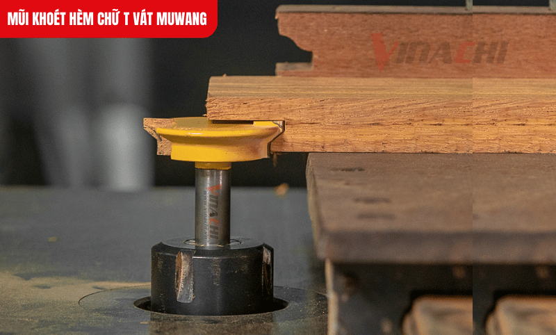 Mũi tạo rãnh chữ T vát chính xác, thích hợp cho cánh cửa, ngăn kéo và các chi tiết trang trí