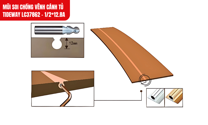 Bi soi nhỏ gọn, cho phép tạo rãnh kết nối đẹp mắt và đồng đều