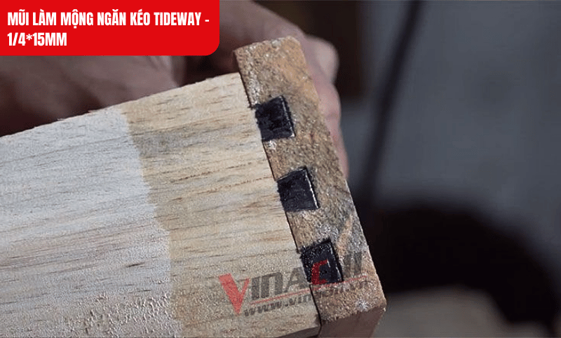 Góc cắt được tối ưu hóa, cho phép thực hiện mộng đuôi cá một cách nhanh chóng và chuẩn xác
