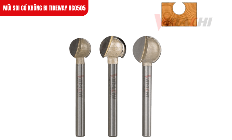 Mũi có nhiều kích thước, đáp ứng linh hoạt từ chi tiết nhỏ đến khoét sâu trên bề mặt lớn