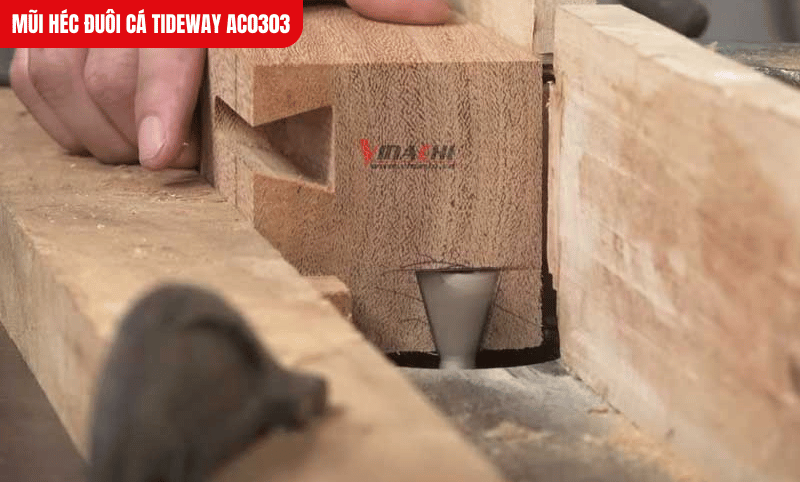 Mũi héc đuôi cá Tideway AC0303 tạo mộng đuôi cá sắc nét, chính xác để ghép góc chắc chắn cho khung hộp gỗ
