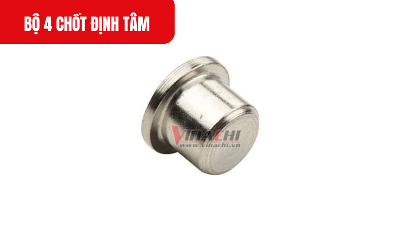 Bộ 4 chốt định tâm bị mòn nhanh khi sử dụng trên gỗ cứng hoặc gỗ chứa tạp chất kim loại