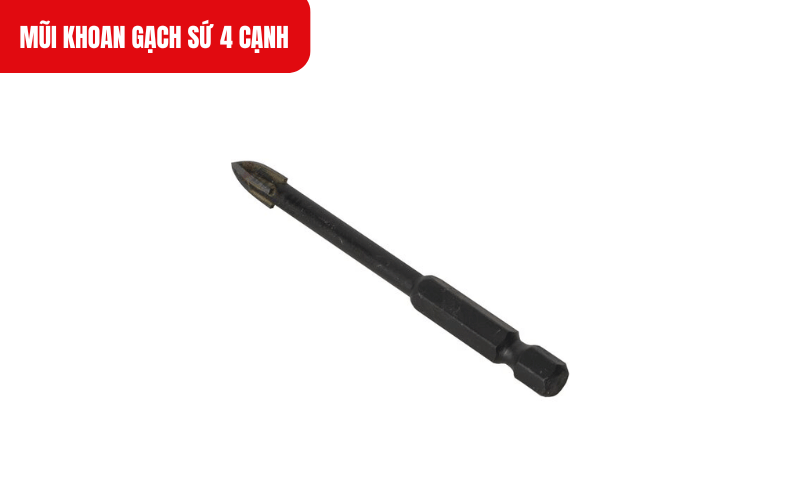 Chọn kích thước mũi 6mm, 8mm, hoặc 12mm phù hợp với nhu cầu và vật liệu cần khoan