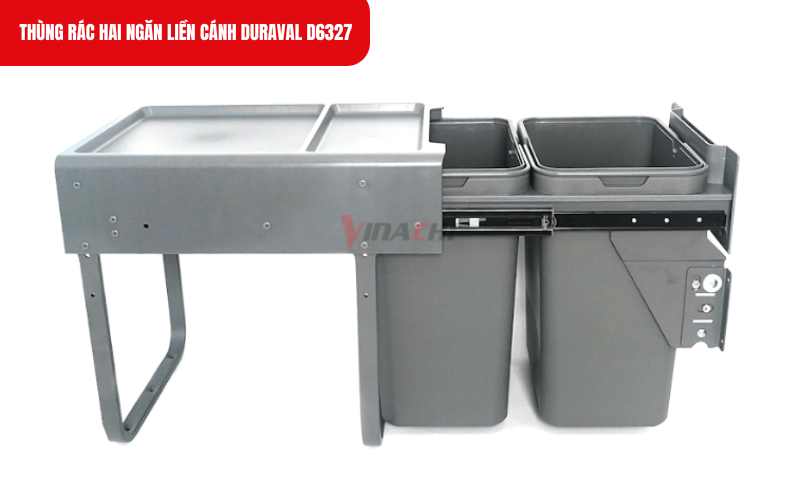 Nắp đậy kín của thùng rác Duraval D6327 ngăn mùi hôi, bảo vệ không gian bếp khỏi côn trùng và mùi khó chịu