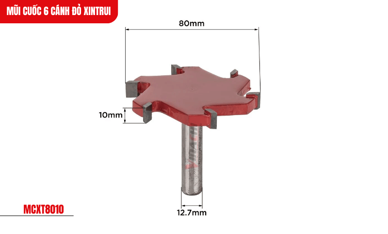 Lưỡi làm từ hợp kim thép C45, chịu mài mòn tốt, bền bỉ khi làm việc liên tục