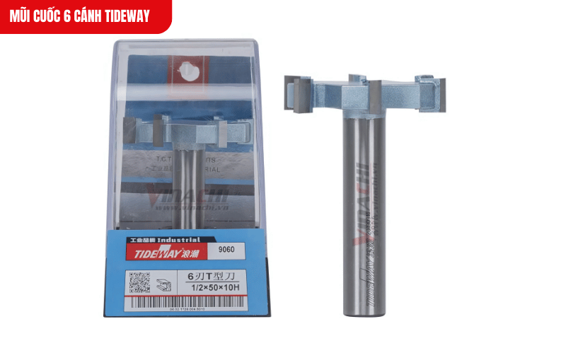 Mũi cuốc 6 cánh Tideway thiết kế đa cỡ, phù hợp cho nhiều dạng rãnh rộng, rãnh sâu
