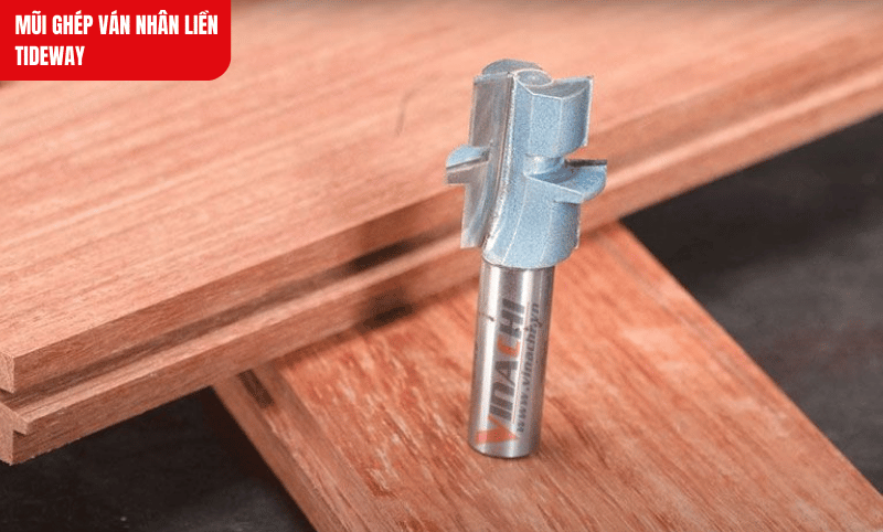Thiết kế mũi sắc bén, chuẩn xác giúp thao tác ghép ván nhanh chóng, giảm thiểu lỗi lệch mép