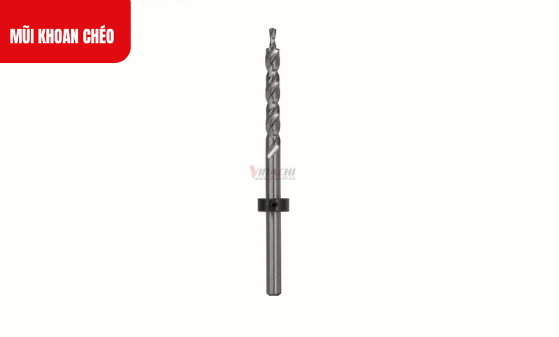 Sử dụng nút ốc trên vòng định tâm để điều chỉnh độ sâu khoan theo yêu cầu công việc