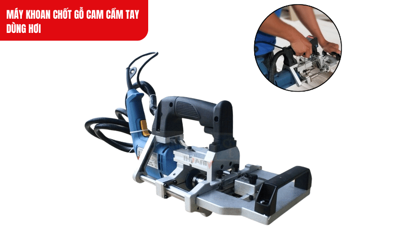 Máy khoan cầm tay với kích thước gọn nhẹ, dễ thao tác trong mọi không gian