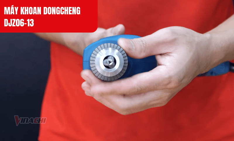 Máy khoan Dongcheng DJZ06-13 - Đầu kẹp 13mm, dễ dàng thay đổi mũi khoan chỉ trong vài giây