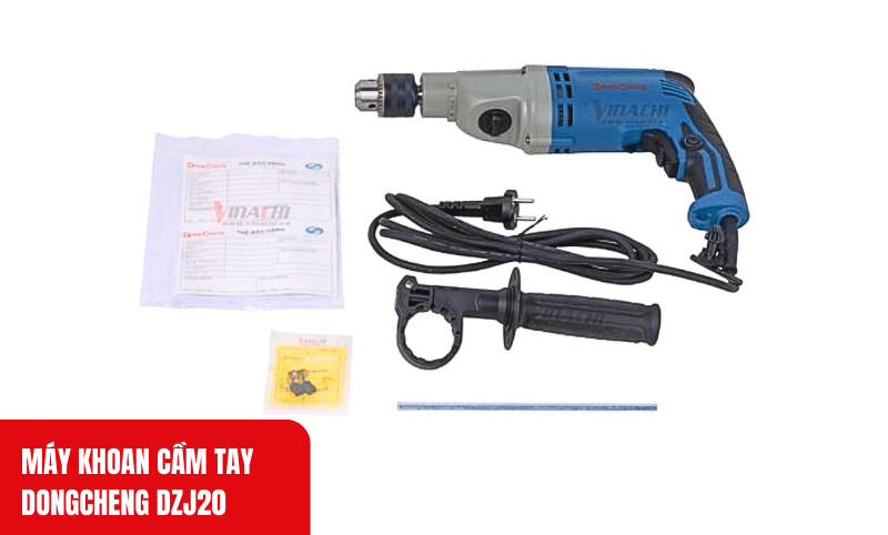 Máy khoan Dongcheng DZJ20 - Đi kèm đầy đủ phụ kiện, giúp khoan chính xác từng milimet