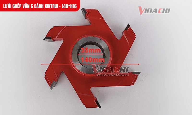 Đường kính 140mm và chiều cao 16mm phù hợp để ghép ván có độ dày từ 8-16mm