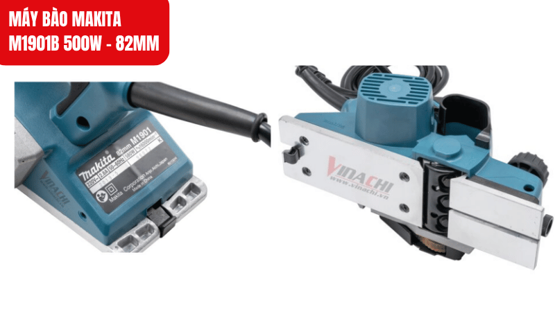 Bề rộng bào 82mm, độ sâu 2mm, lý tưởng để phẳng mặt gỗ, vát mép hoặc tạo rãnh