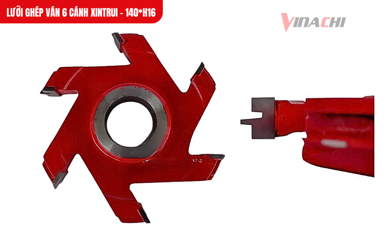 Lưỡi ghép ván 6 cánh Xintrui 140*H16 chế tạo từ thép chịu lực cao cấp, đảm bảo độ bền và hiệu suất làm việc nhanh chóng