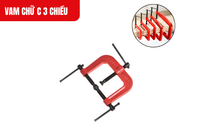 Thép cacbon độ cứng cao 39-45HRC đảm bảo Vam chữ C 3 chiều có độ bền cao và khả năng chịu lực tốt