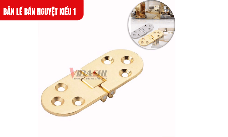 Bản lề cấu trục bán nguyệt đối xứng, xoay linh hoạt theo nhiều góc độ, tránh tình trạng mất cân bằng hoặc lệch bản lề