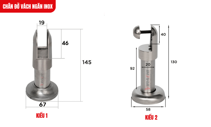 Chân đỡ thiết kế đế rộng tạo điểm tiếp xúc ổn định với mặt sàn, giữ vách luôn thẳng đứng