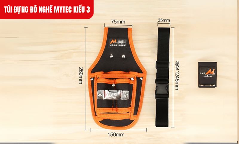 Kích thước chi tiết của sản phẩm Túi đựng đồ nghề Mytec kiểu 3