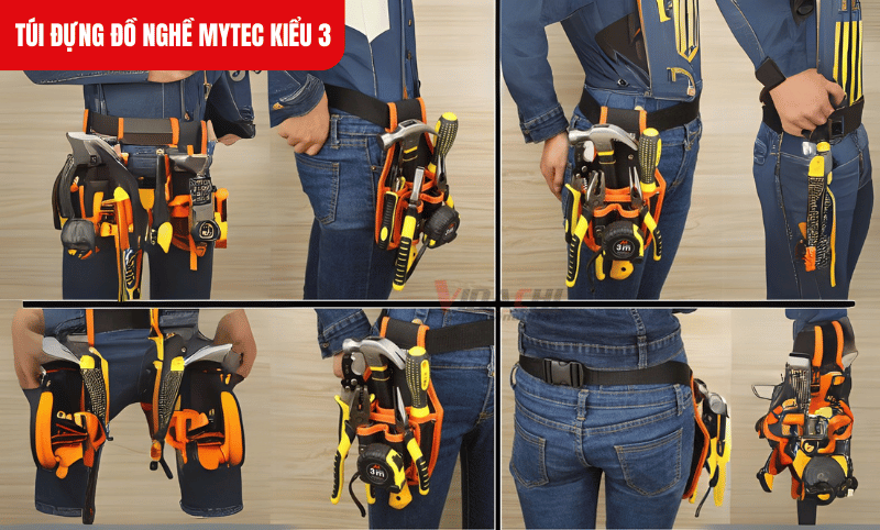 5 ngăn treo đa năng phân loại và sắp xếp dụng cụ như bút thử điện, kìm, tua vít một cách gọn gàng, dễ lấy