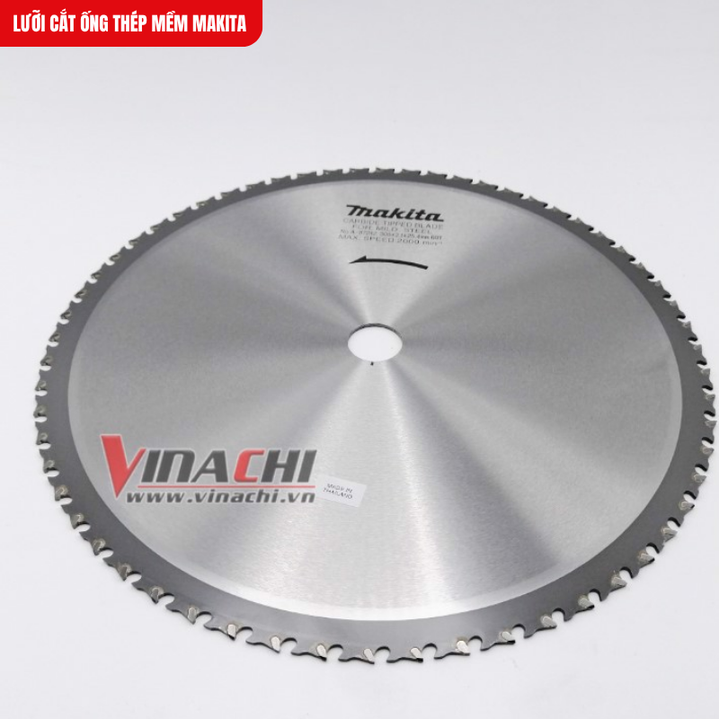 Lưỡi cắt ống thép mềm Makita 60 răng sắc bén, dày 2.1mm, cắt nhanh, bền, ít rung, lắp vừa nhiều máy.