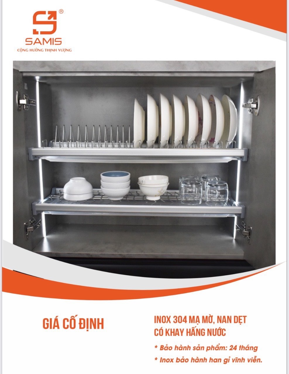 Giá phụ kiện tủ bếp cố định tại Hương Nam Phát