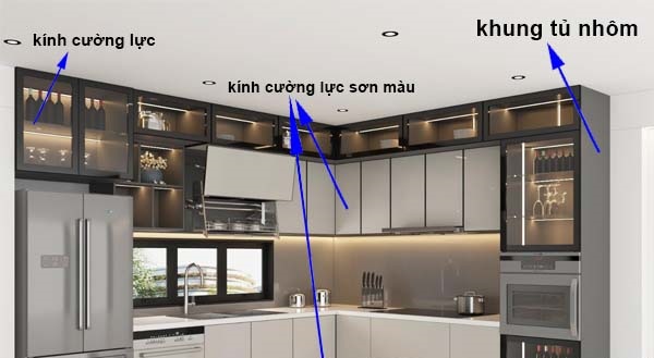 Bộ khung tủ bếp là phần cơ bản nhất