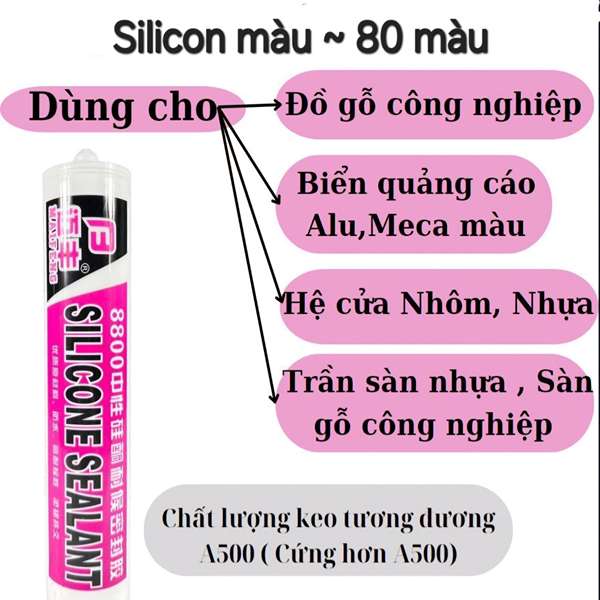 Keo Silicon màu