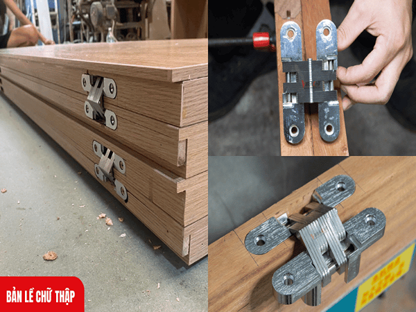 Chuẩn bị dụng cụ lắp bản lề chữ thập
