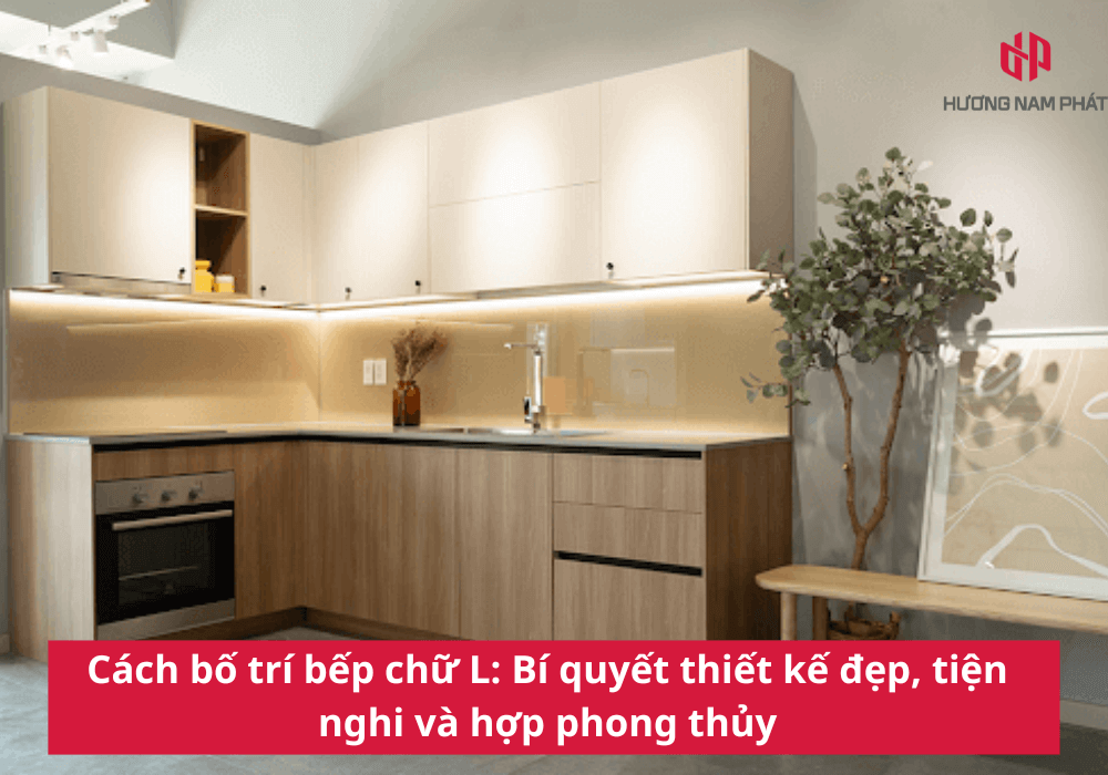 Cách bố trí bếp chữ L: Bí quyết thiết kế đẹp và hợp phong thủy