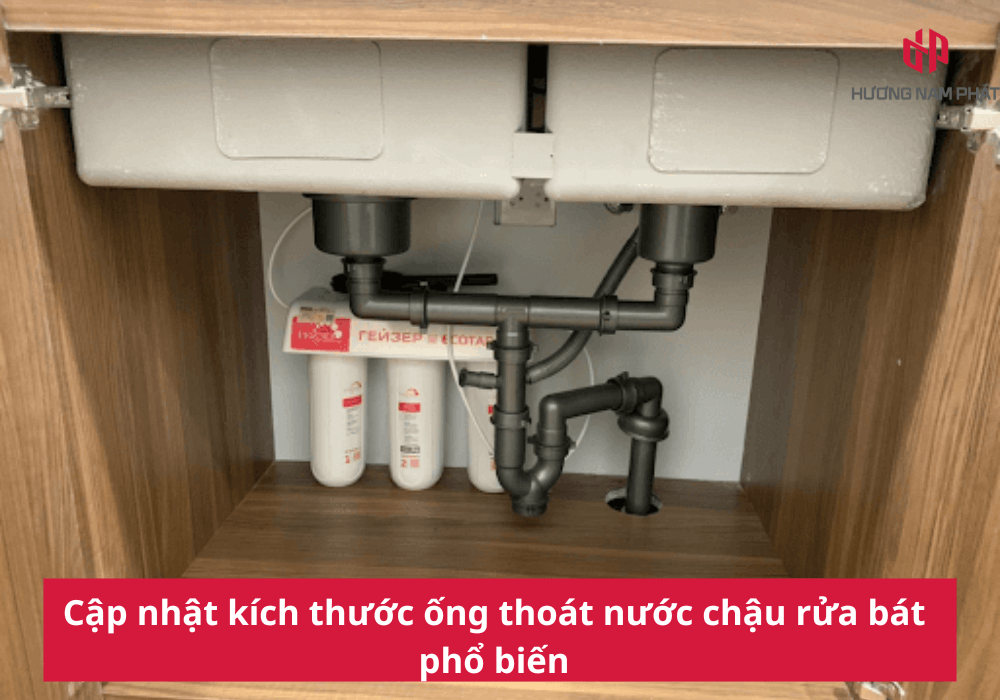 Cập nhật kích thước ống thoát nước chậu rửa bát phổ biến