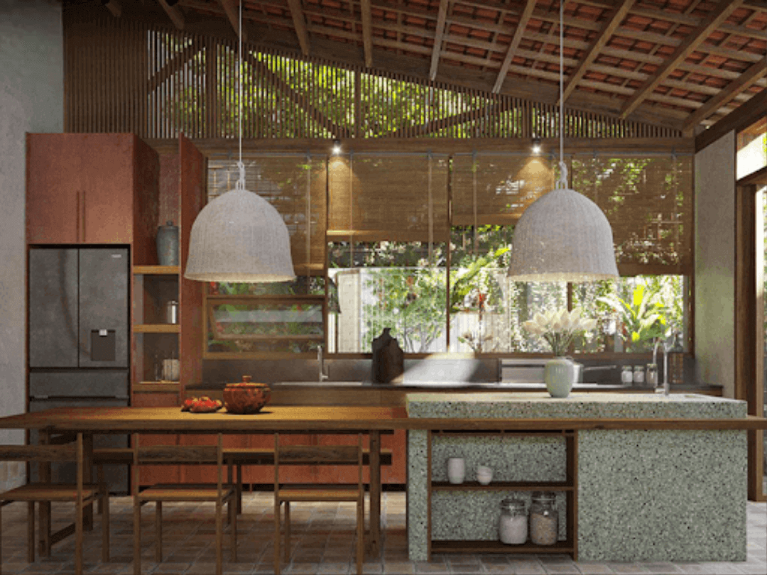 Chất liệu tre đan được ứng dụng vào thiết kế nội thất và đồ trang trí