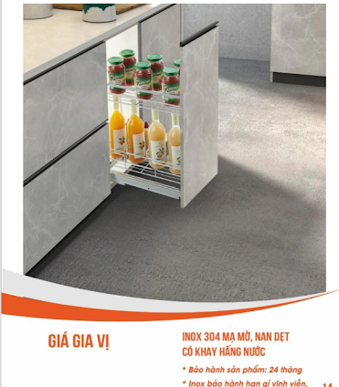 Kệ gia vị inox tại Hương Nam Phát