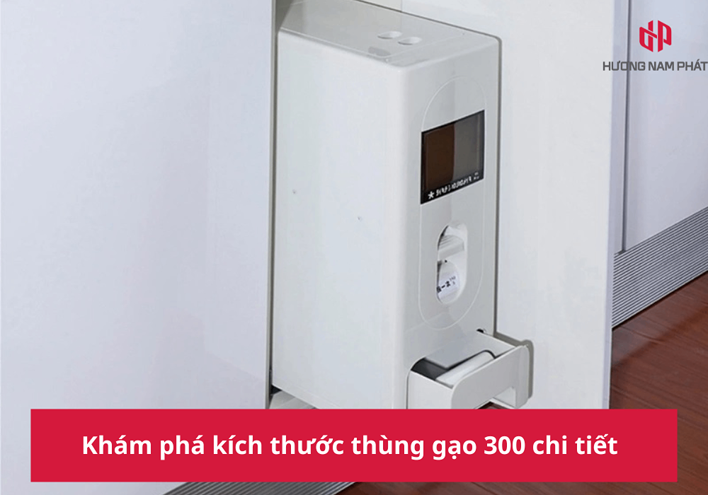Khám phá kích thước thùng gạo 300 chi tiết