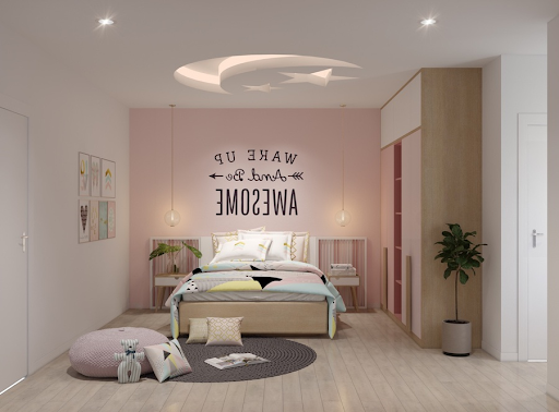 Mẫu 20: Trang trí phòng 20m2 đẹp cho bé yêu
