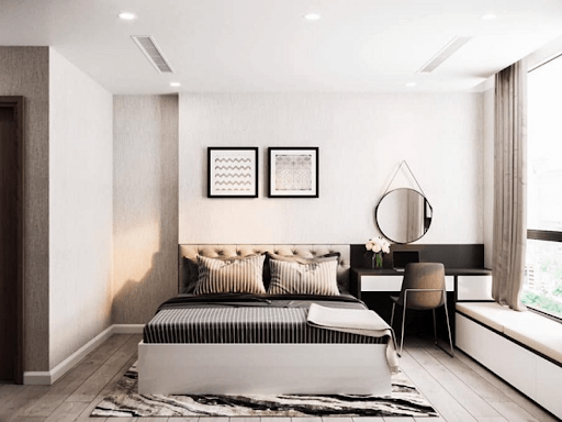 Mẫu tối giản với giường gấp