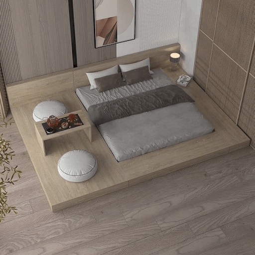 Phòng ngủ 16m² phong cách Nhật Bản (Japandi)