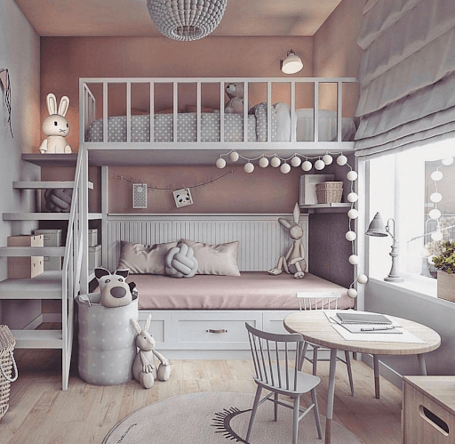 Phòng ngủ gác lửng đơn giản
