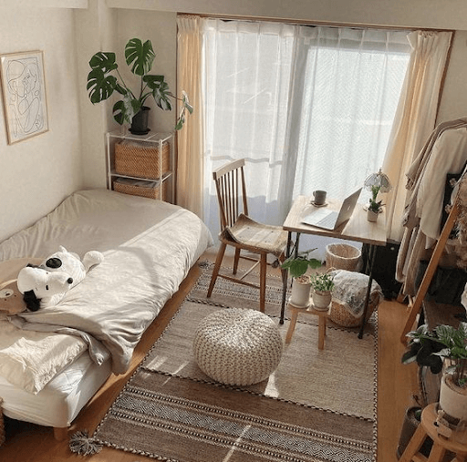 Phòng trọ phong cách vintage ấm cúng