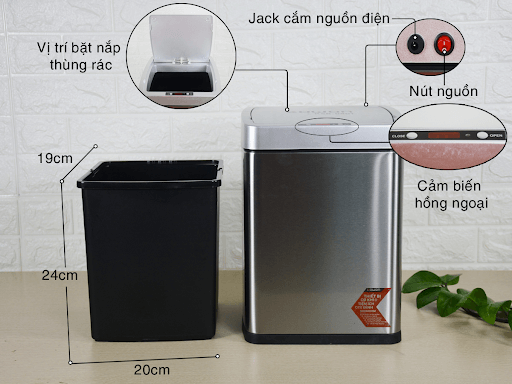 Tự lắp thùng rác thông minh