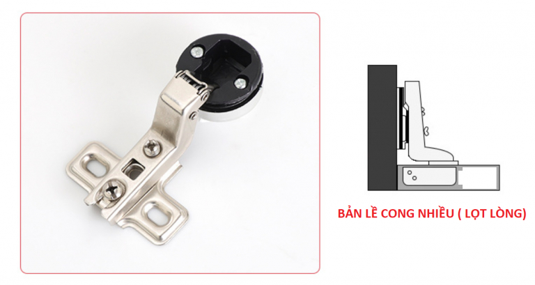 Bản lề cánh kính không giảm chấn