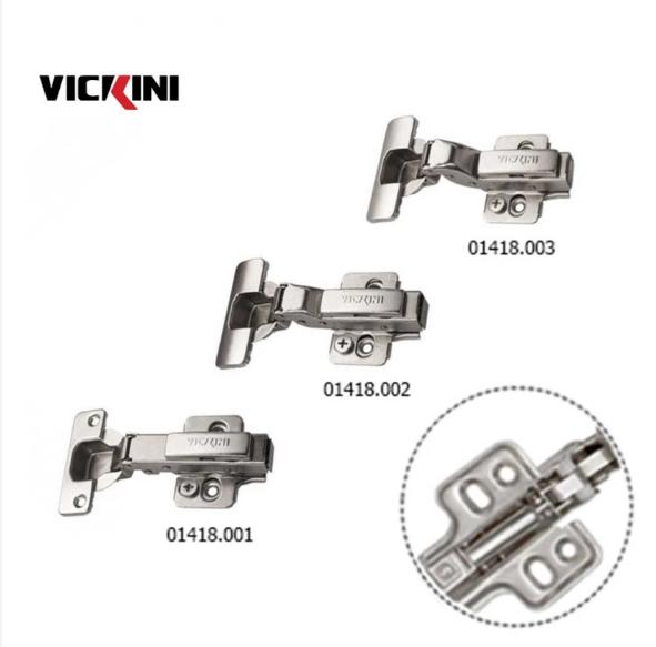 Bản lề thép giảm chấn VICKINI (niken bóng) 01419.001/02/03