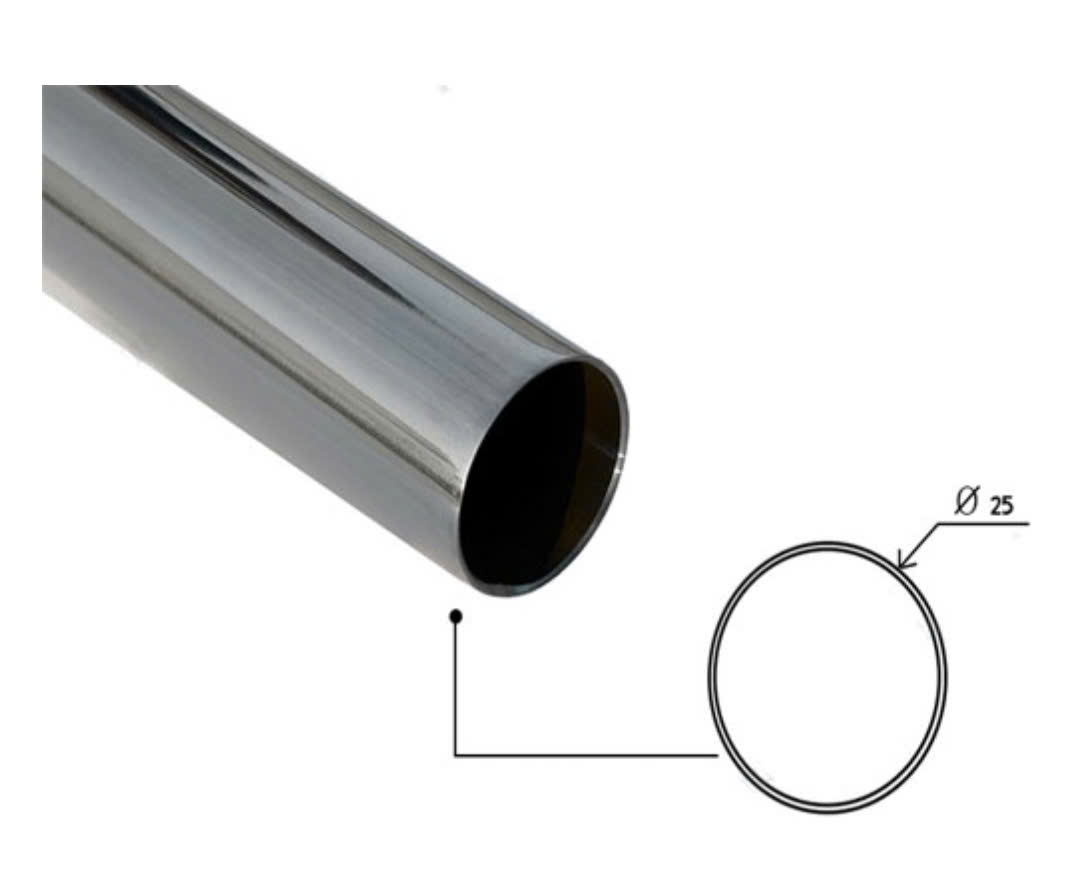 Thanh inox, thanh suốt áo Inox phi 25 dày cây 3M