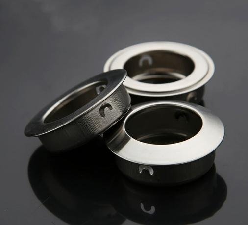 Tay nắm âm tròn (tủ lùa) inox Phẳng-Lồi