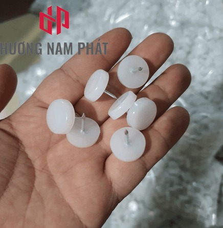 Chân Đế Đinh Tròn 5mm Màu Trắng