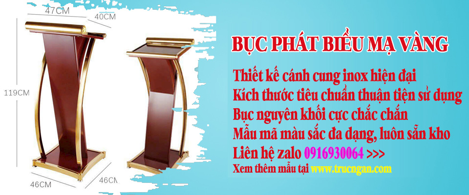 Bục phát biểu mạ vàng cao cấp