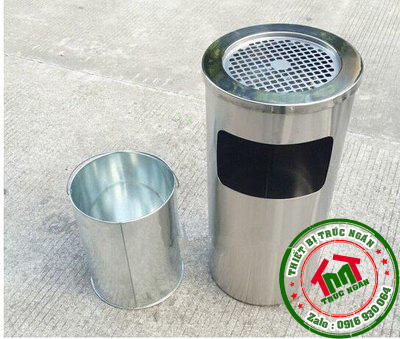 Thùng rác gạt tàn tròn A35B inox