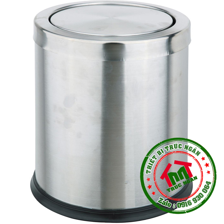 Thùng rác inox nắp lật văn phòng A36H