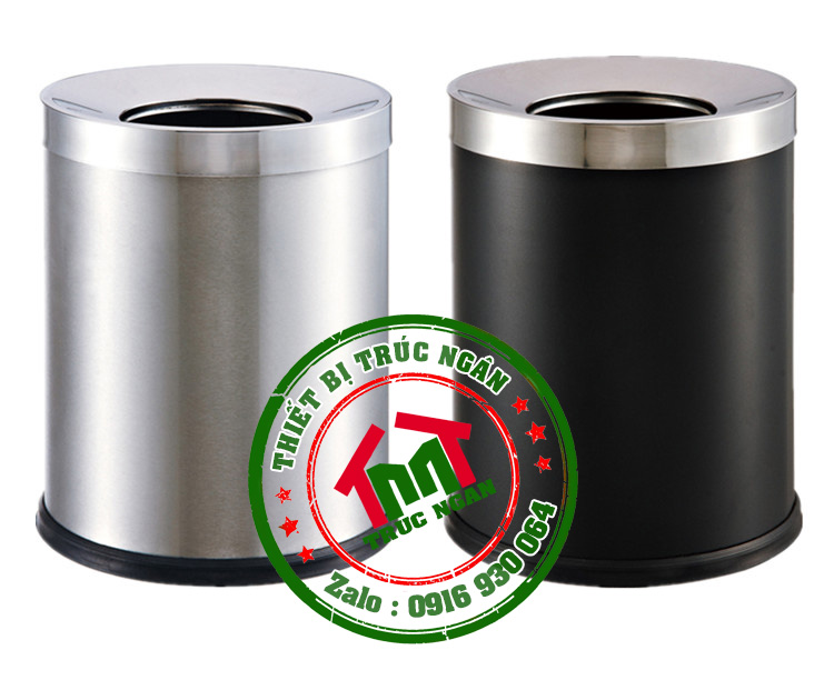 Thùng rác inox văn phòng nắp hở A36M