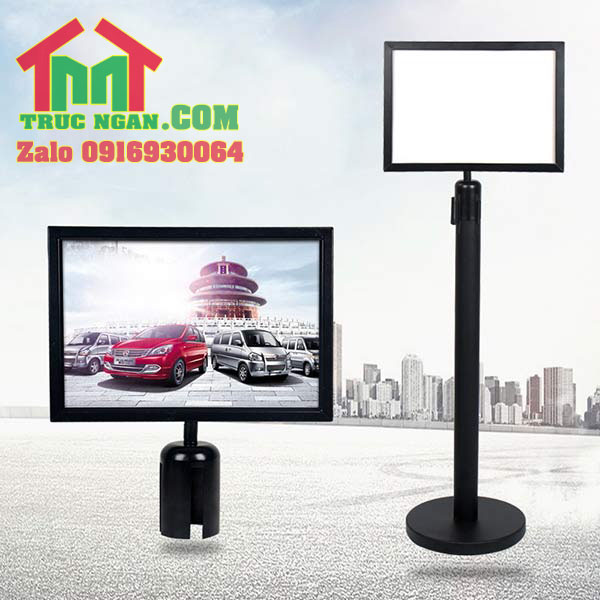 Bang thong bao gan dau cot chan inox, Size A3, A4 mau DEN nam ngang_ Hang san kho Truc Ngan.jpg
